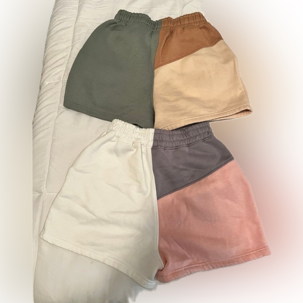 Pack of 2 Women’s Color Block Sweat Shorts